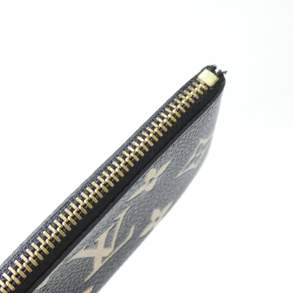 Louis Vuitton Monogram Empreinte Beige Black Leather Coin Purse/Coin Case