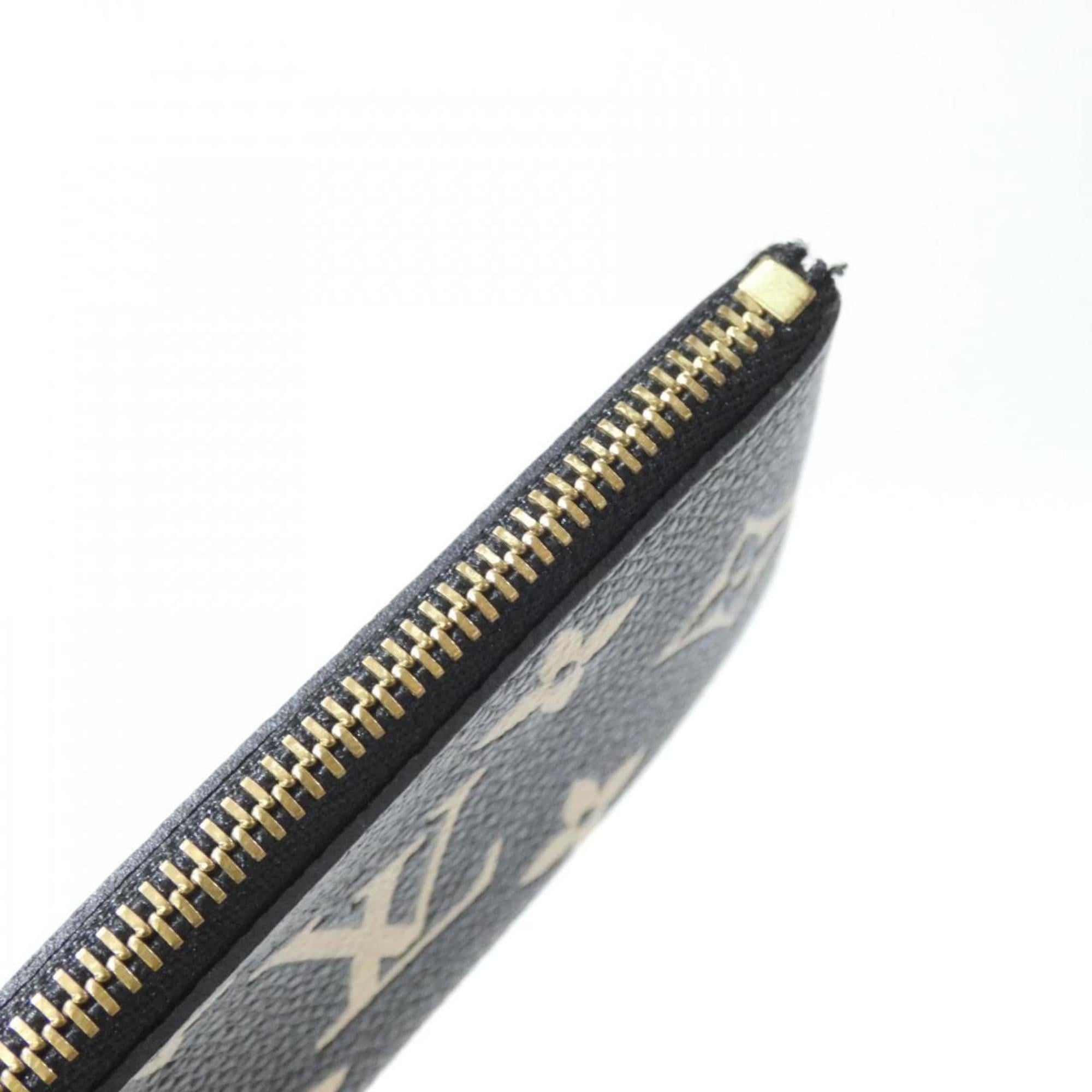 Louis Vuitton Monogram Empreinte Beige Black Leather Coin Purse/Coin Case