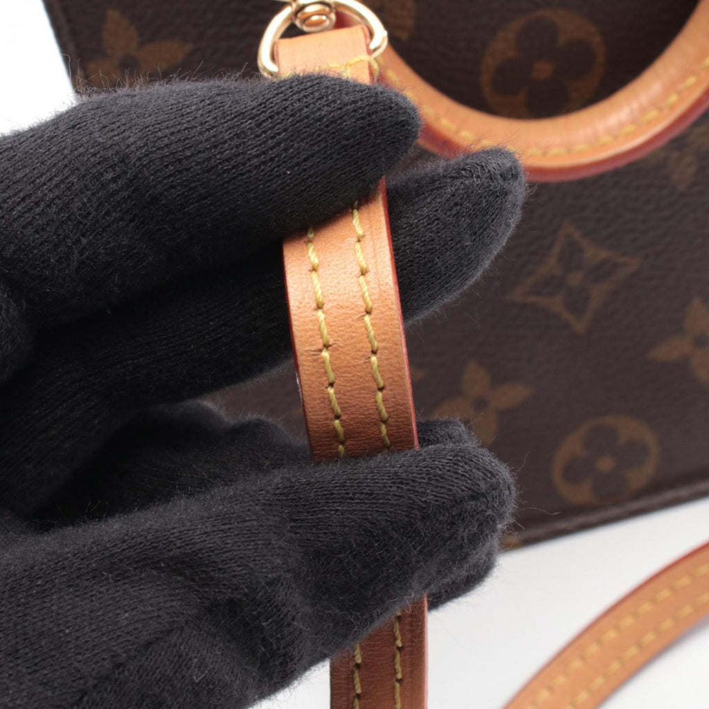 Louis Vuitton Brown Coated Canvas Leather Handbag