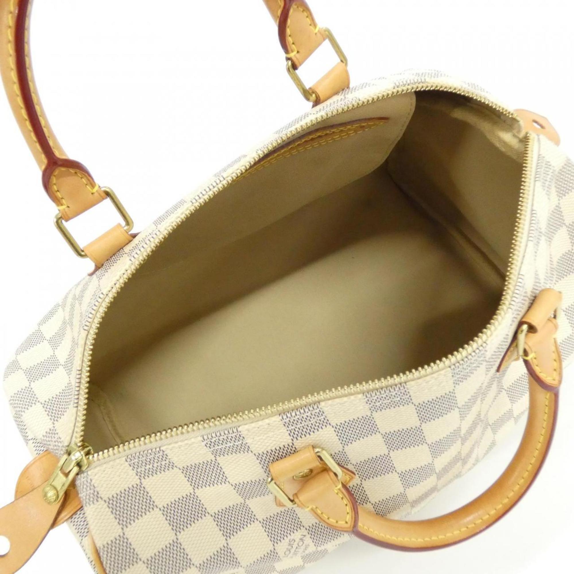 Louis Vuitton Azur White Coated Canvas Boston Bag