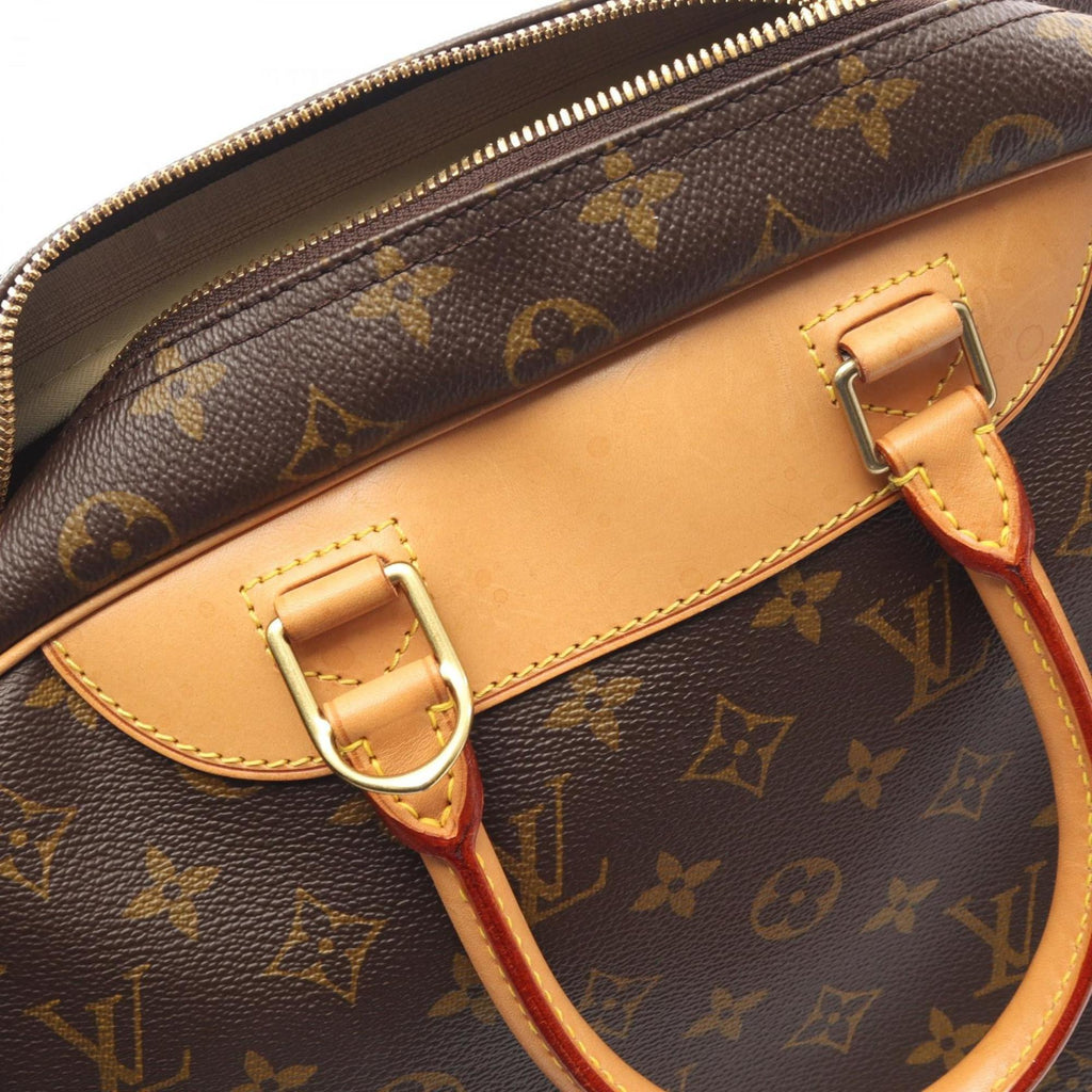 Louis Vuitton Monogram Brown Coated Canvas Leather Handbag
