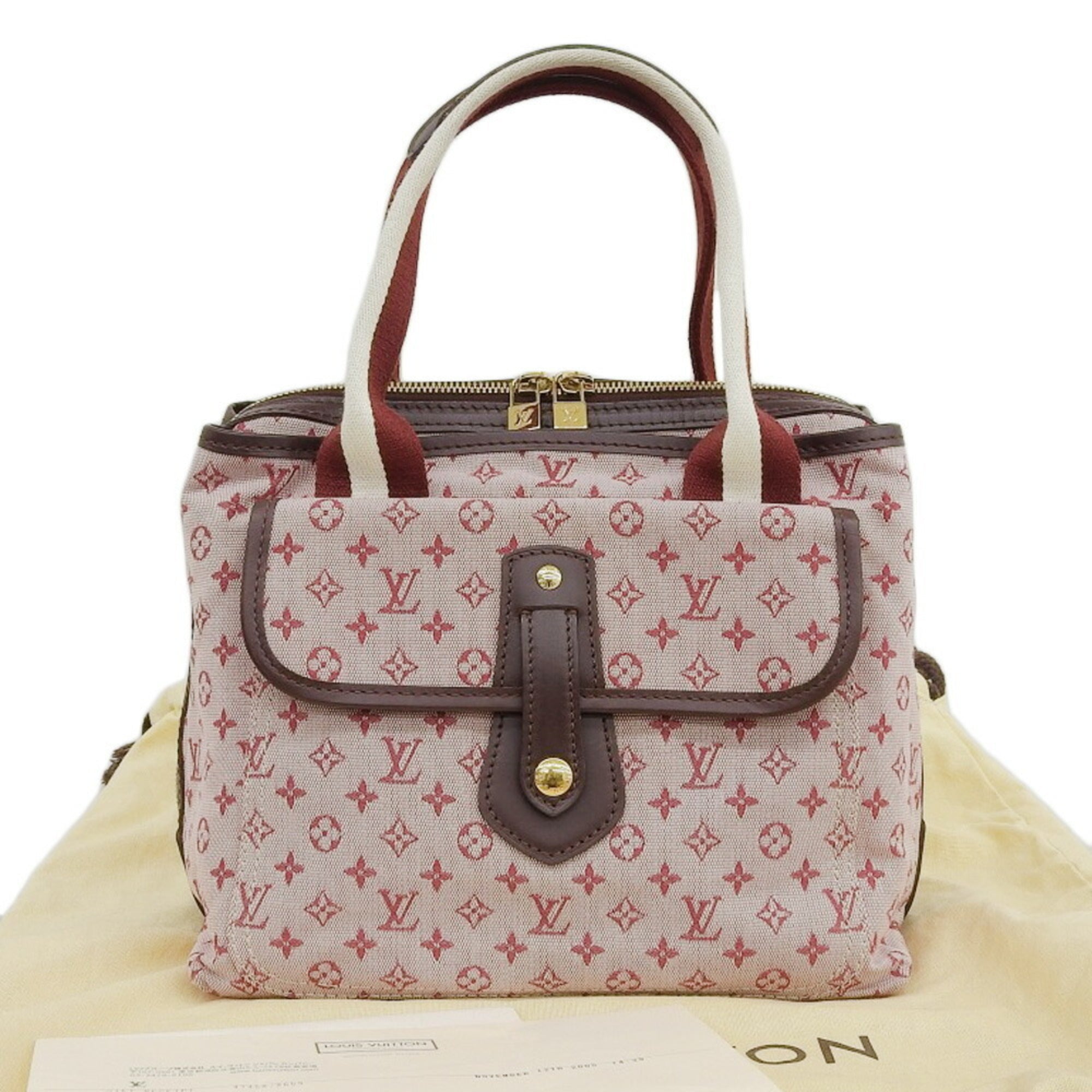 Louis Vuitton Monogram Mini Cerise Cherry Red Color Canvas Handbag