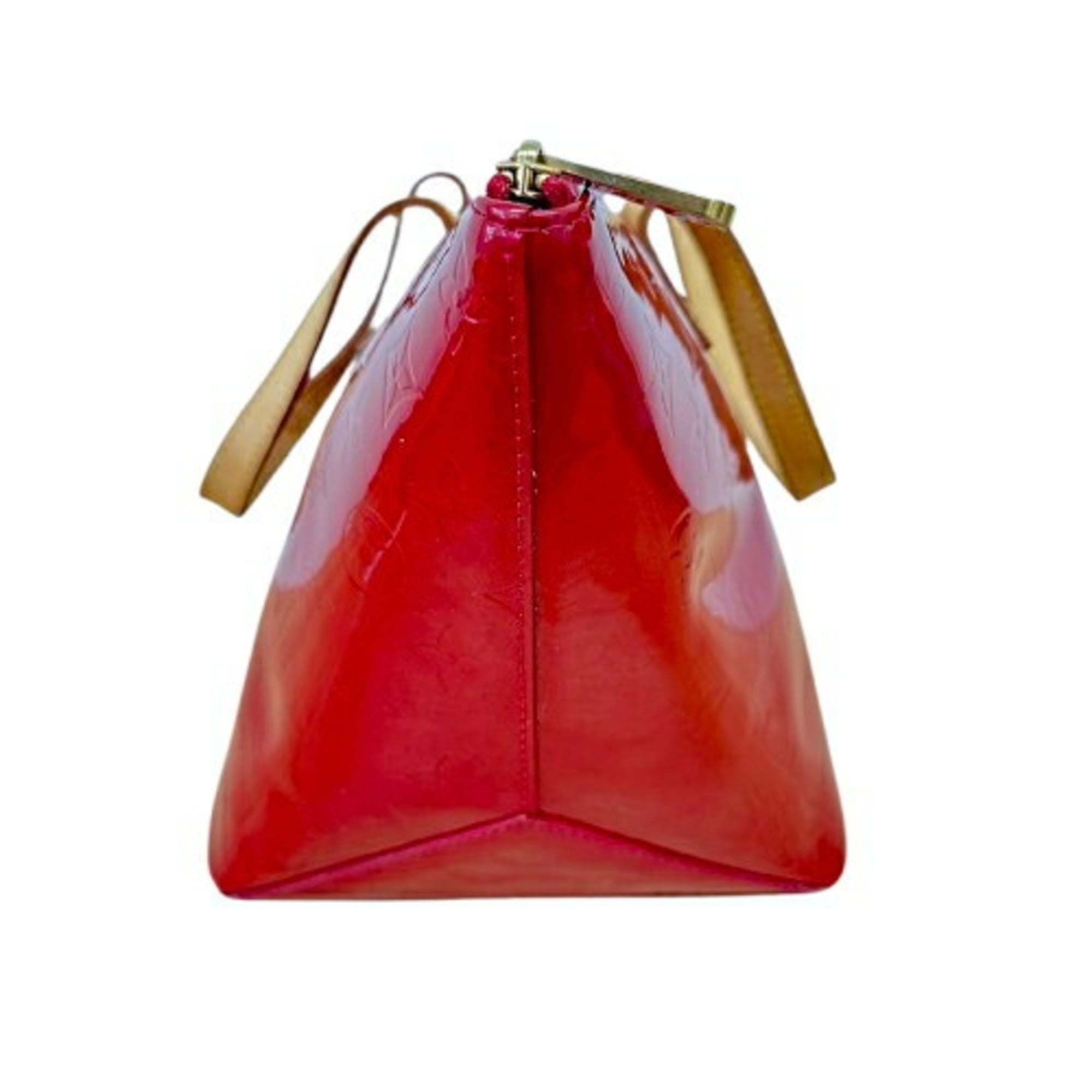 Louis Vuitton Vernis Red Color Leather Tote Bag