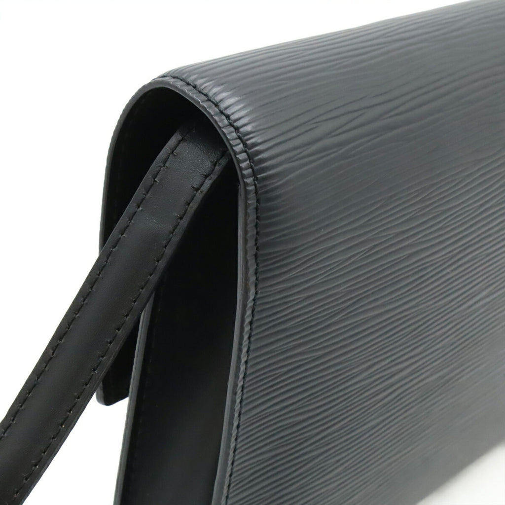 Louis Vuitton Black Noir Epi Leather Clutch Bag Pochette Shoulder Bag