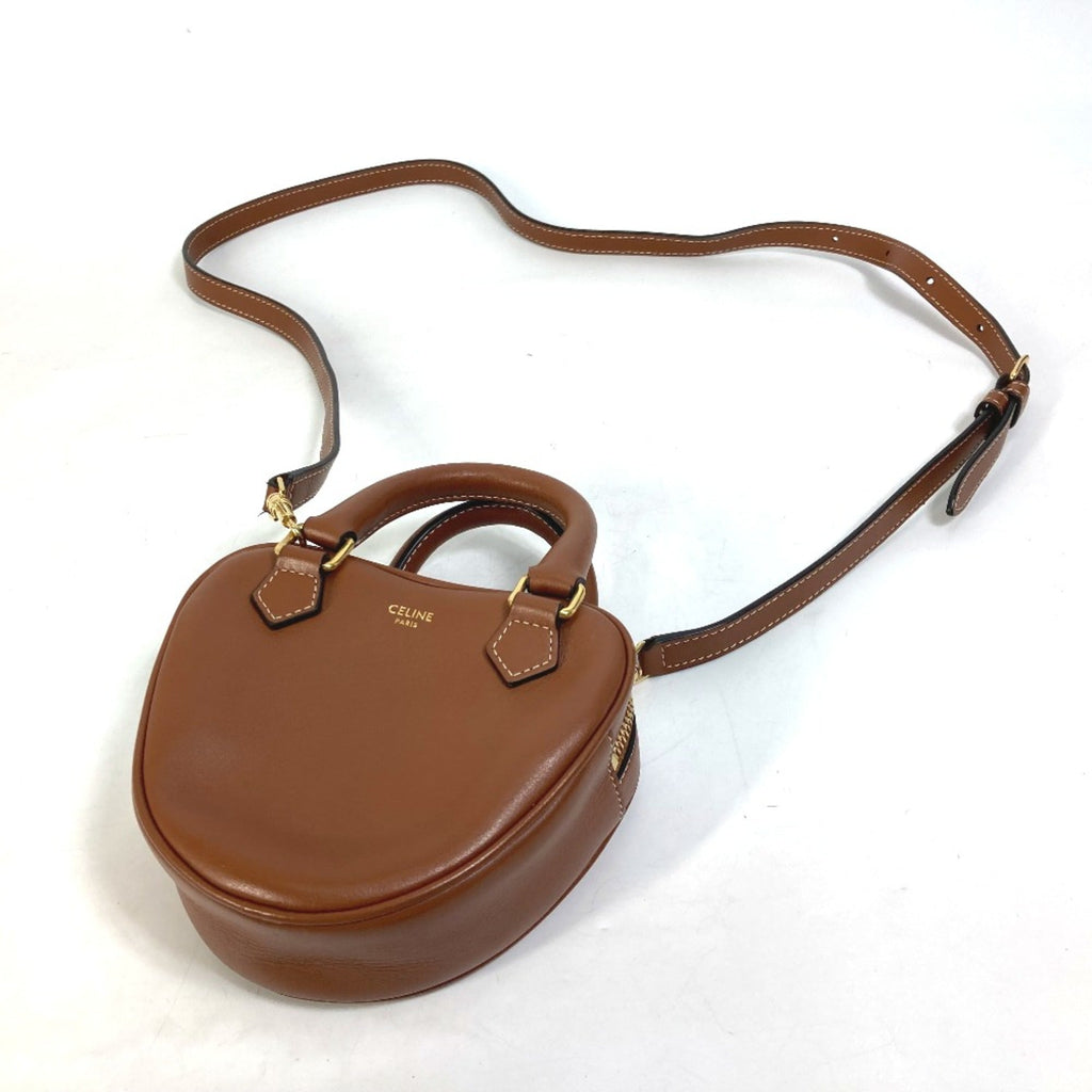 Celine Brown Leather Shoulder Bag