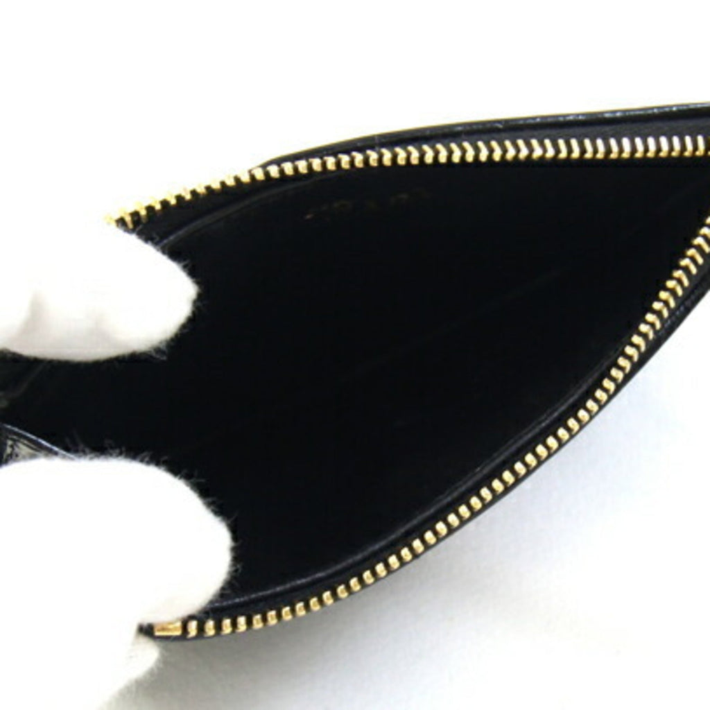 Prada Black Leather Card Wallet