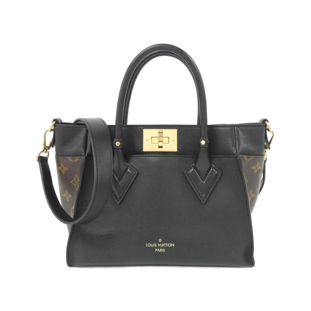 Louis Vuitton Black Coated Canvas Leather Handbag