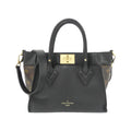 Louis Vuitton Black Coated Canvas Leather Handbag