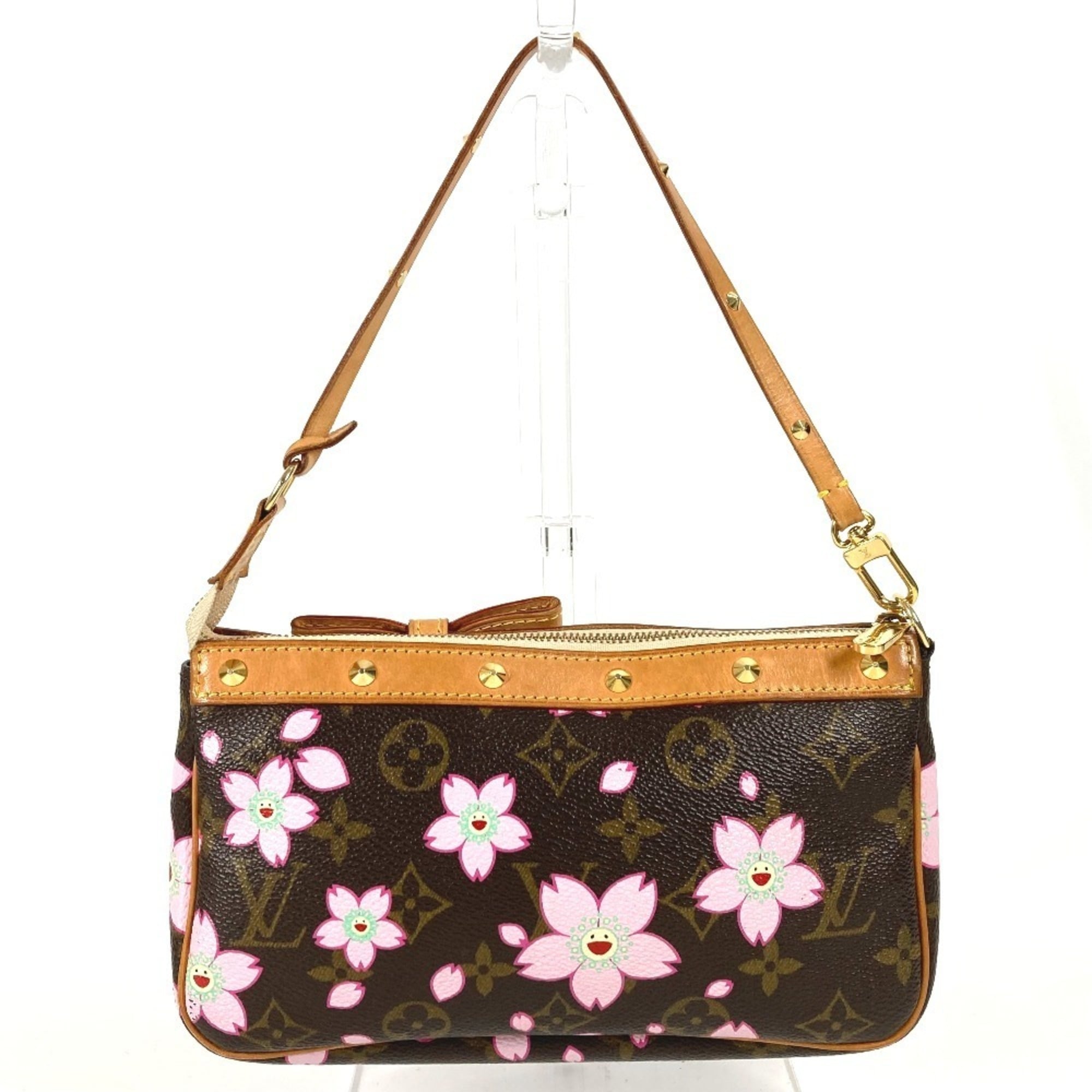 Louis Vuitton Monogram Cherry Blossom Brown Pink Monogram Handbag Shoulder Bag