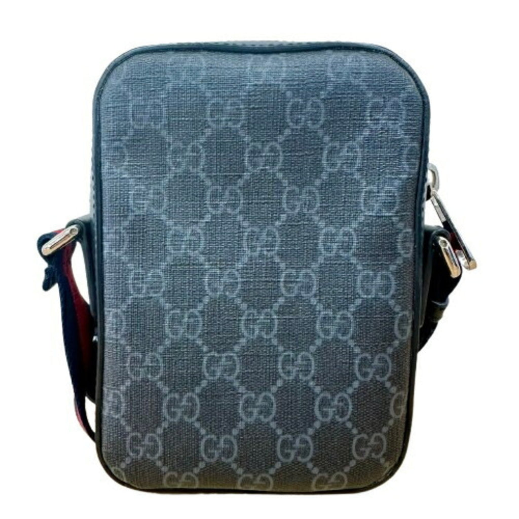 Gucci Black Coated Canvas Messenger Bag Shoulder Bag (Pre-Owned)