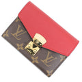Louis Vuitton Brown Cerise Monogram Red Color Monogram Wallet (Tri-Fold)