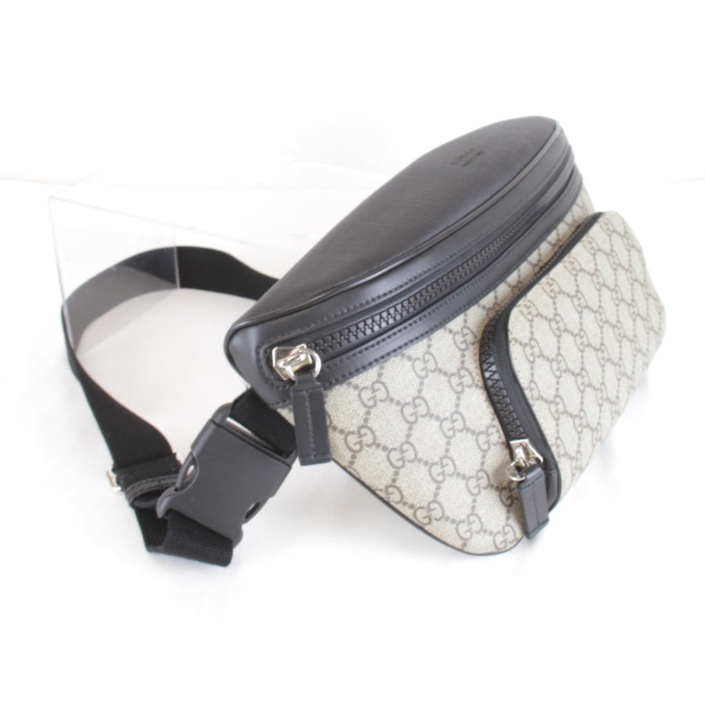 Gucci Gray Gg Supreme Canvas Sling Bag (Pre-Owned)