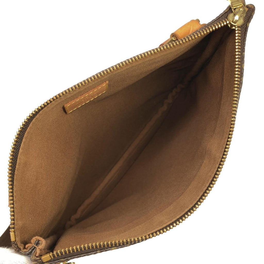 Louis Vuitton Marron Coated Canvas Pochette Shoulder Bag