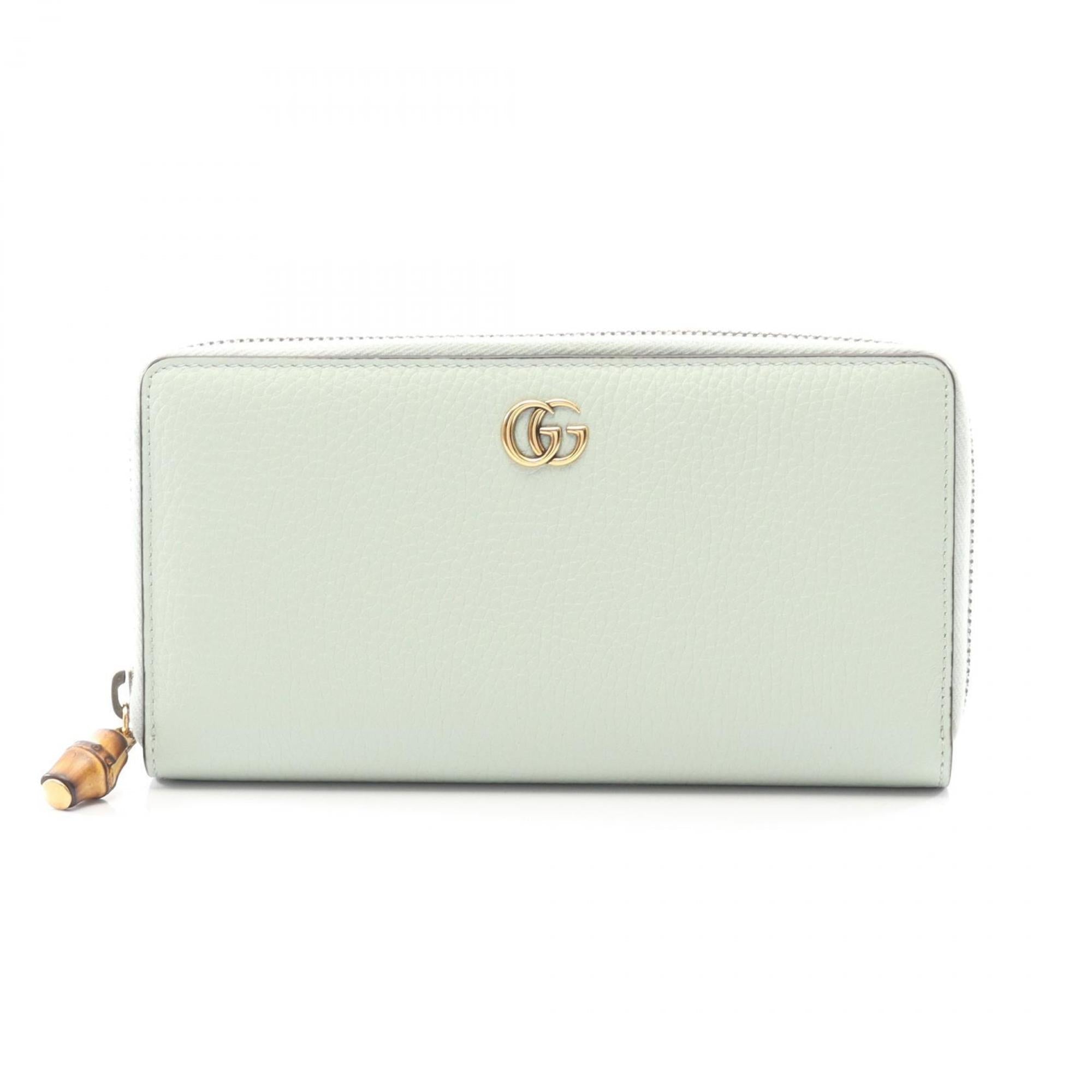 Gucci Green Leather Long Wallet (Bi-Fold) (Pre-Owned)