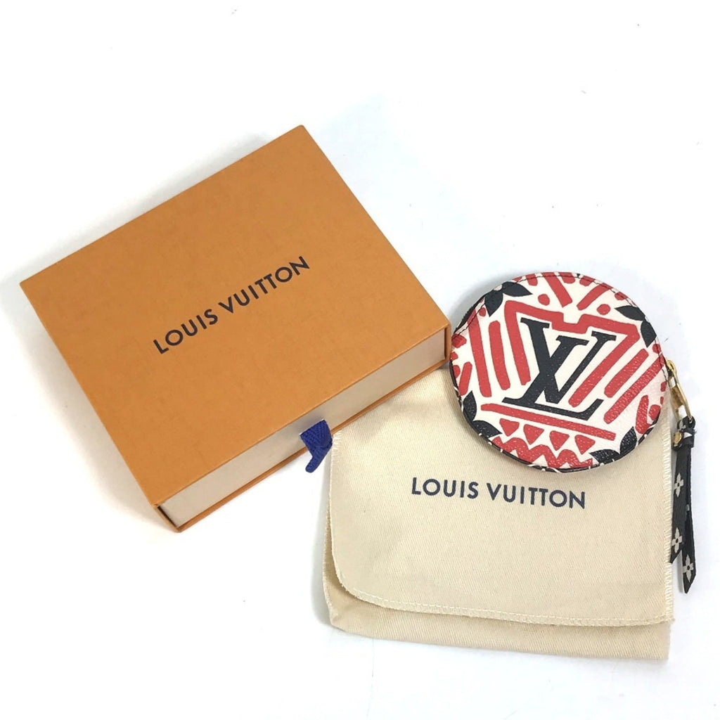 Louis Vuitton Monogram Black Red Color White Monogram Coin Purse/Coin Case