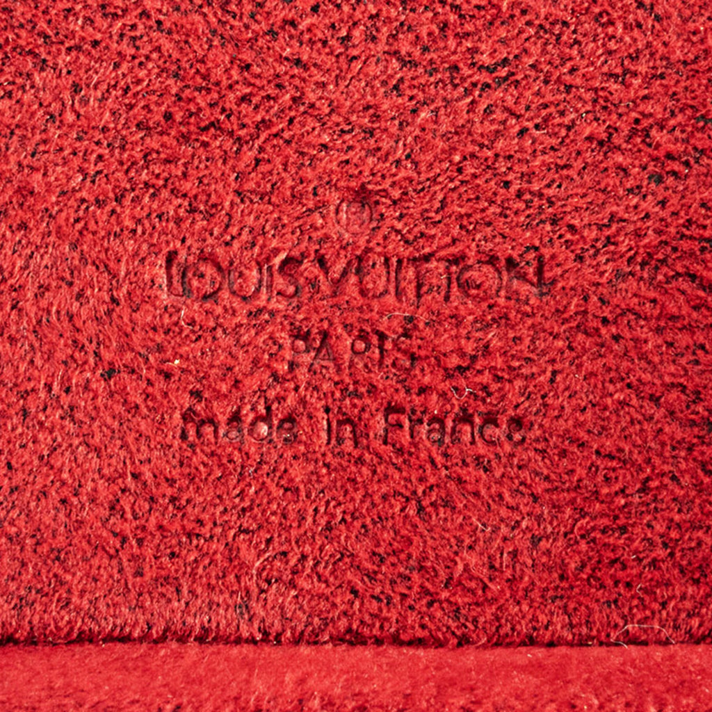Louis Vuitton Castilian Red Epi Leather Handbag Vanity Bag