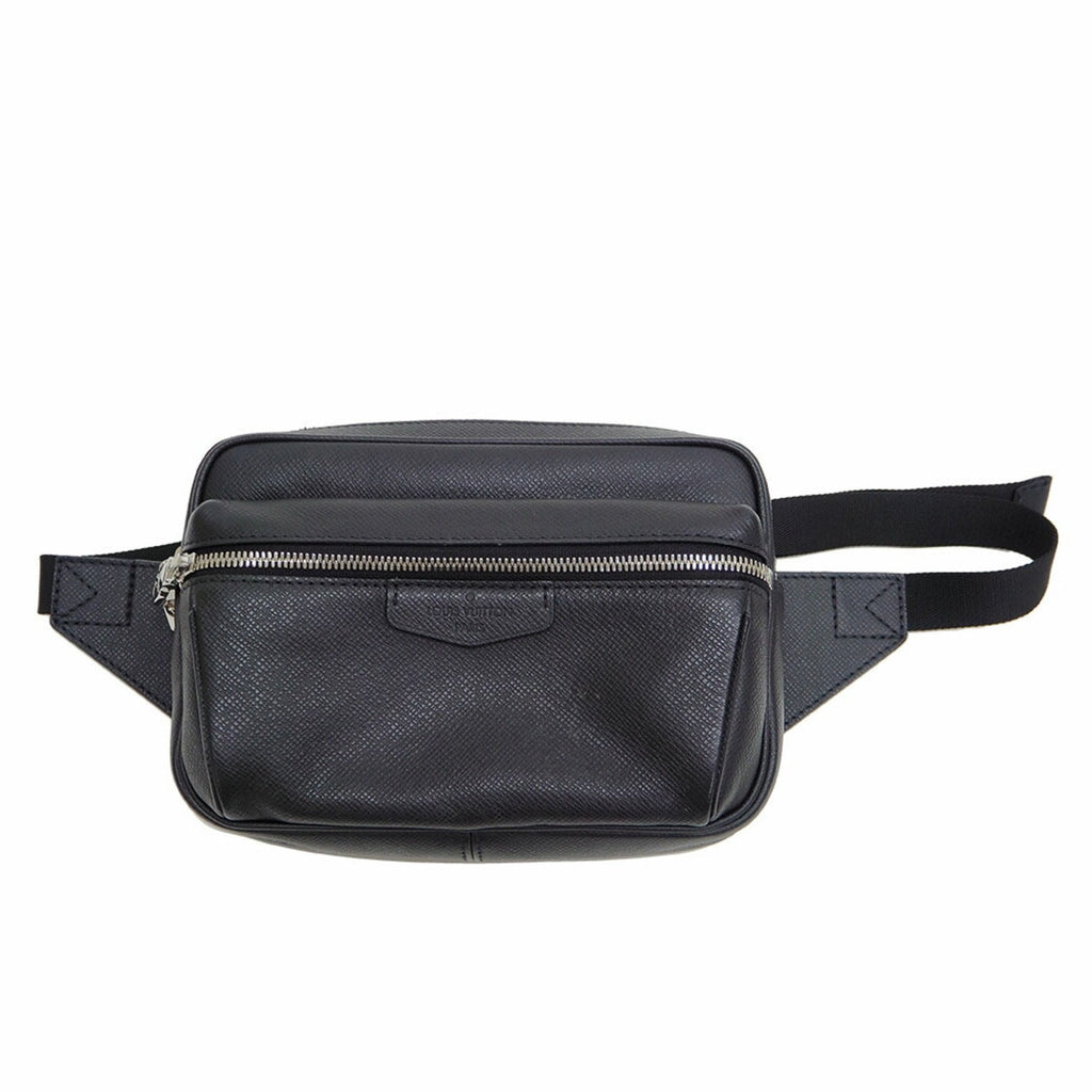 Louis Vuitton Bumback Outdoor Body Bag Taiga Black M33438 Waist Pouch Men's