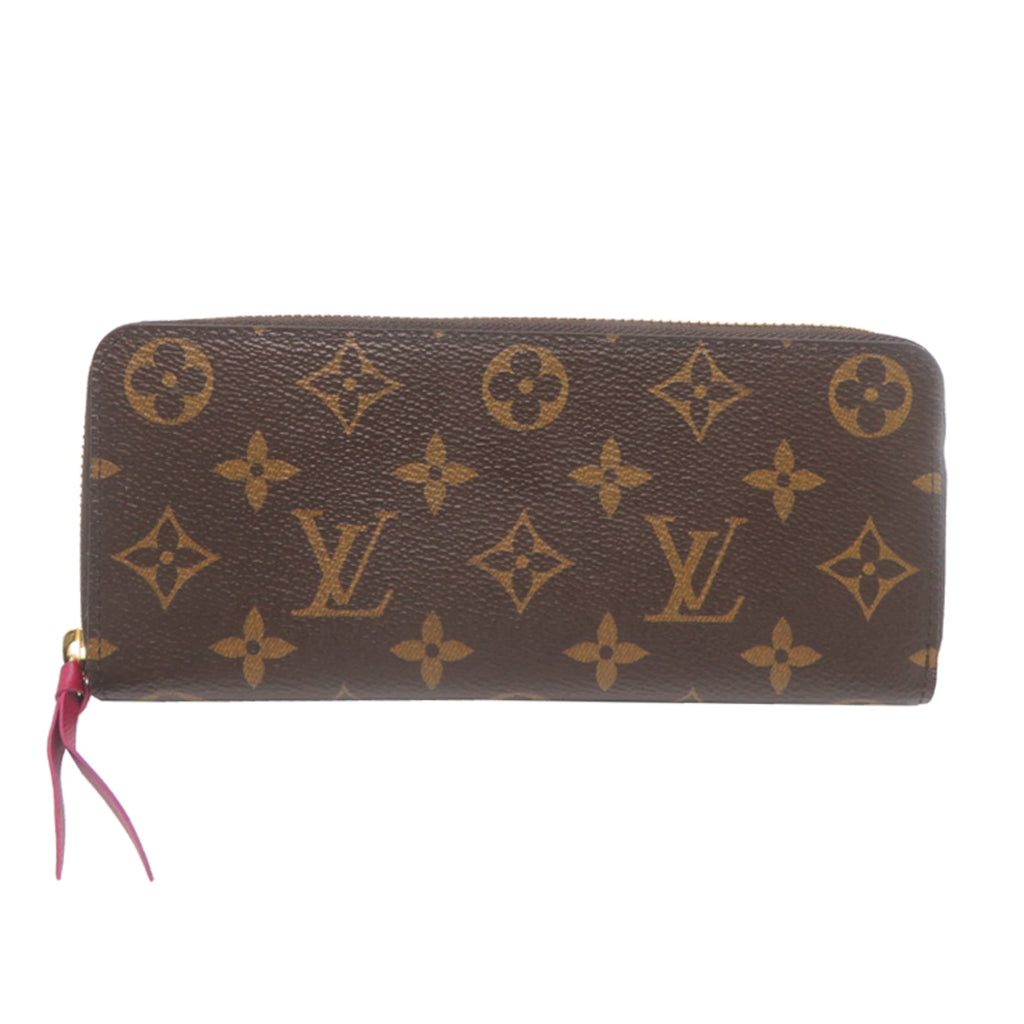 Louis Vuitton Brown Fuchsia Monogram Long Bill Wallet