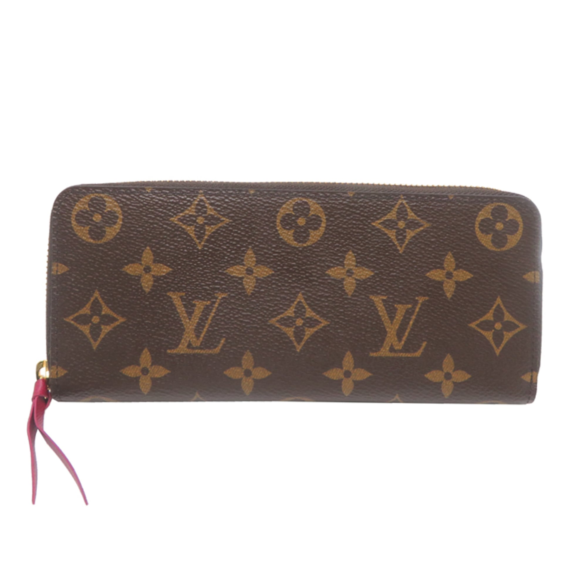 Louis Vuitton Brown Fuchsia Monogram Long Bill Wallet
