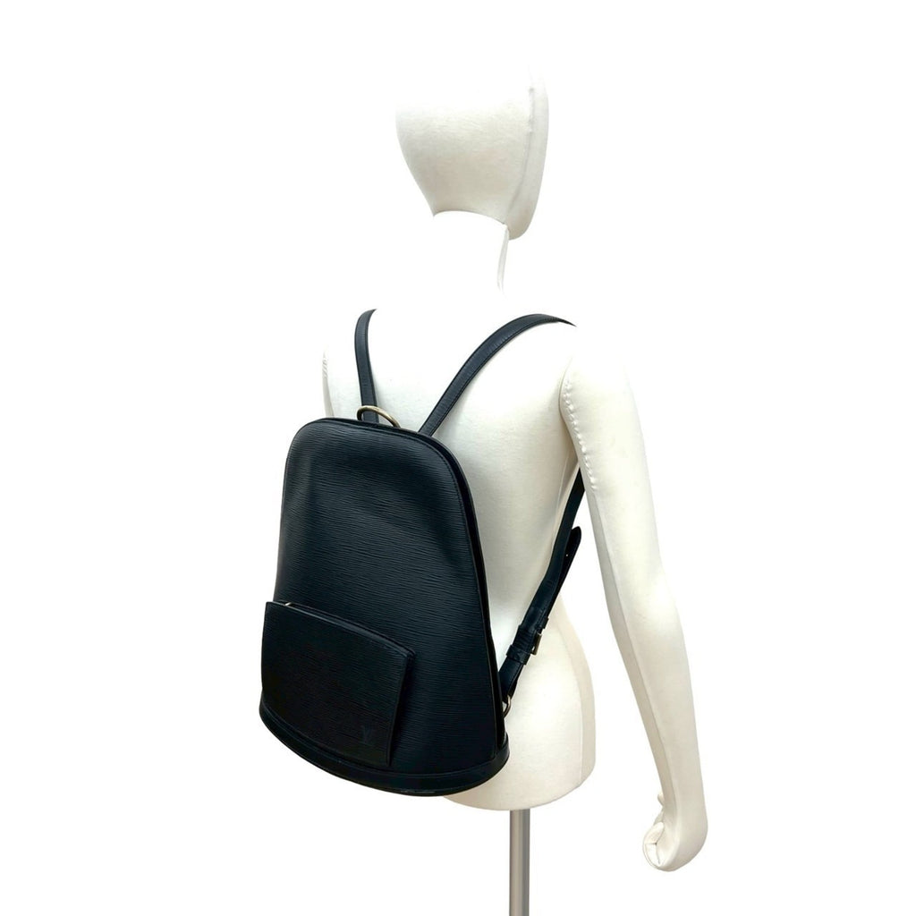 Louis Vuitton Black Leather Backpack