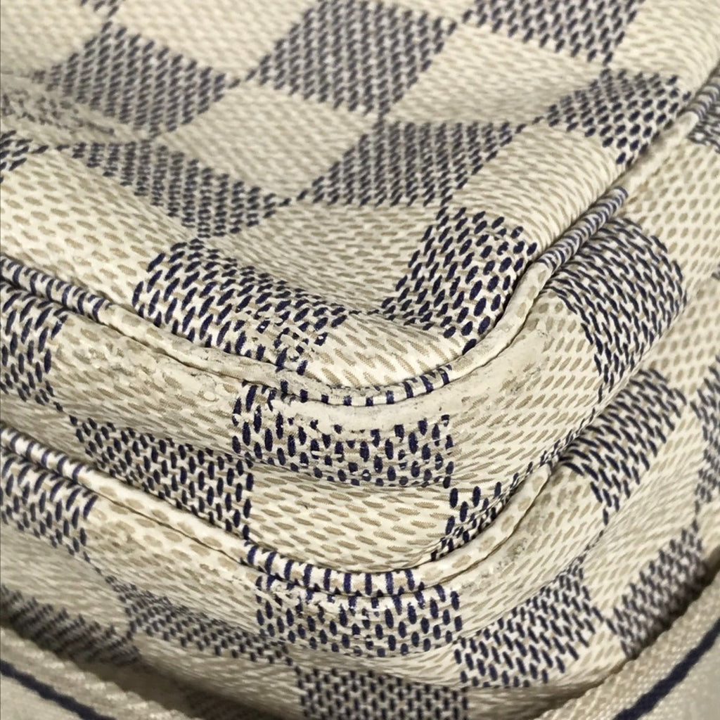Louis Vuitton White Yellow Damier Azur Shoulder Bag