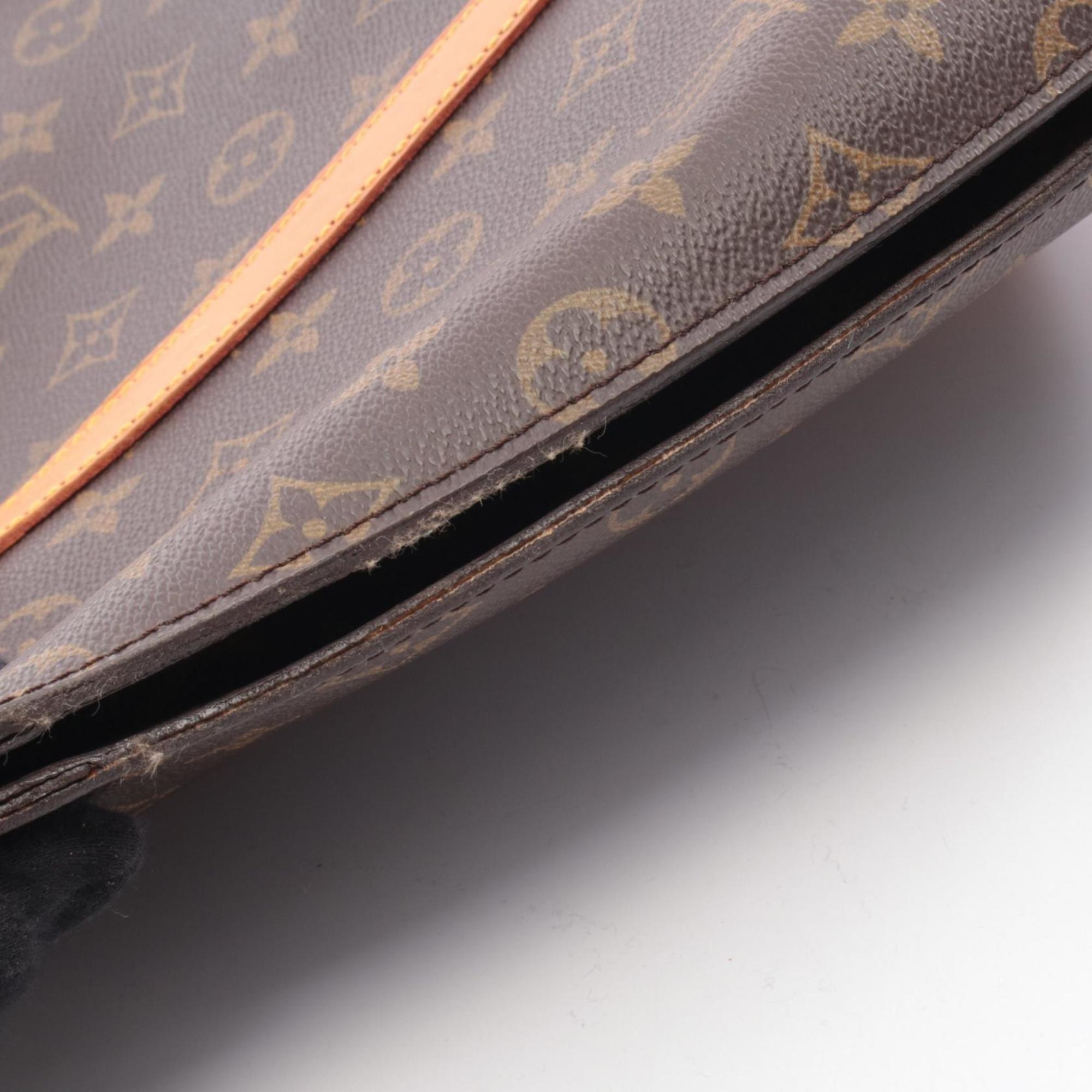 Louis Vuitton Brown Monogram Coated Canvas Leather Handbag Shoulder Bag