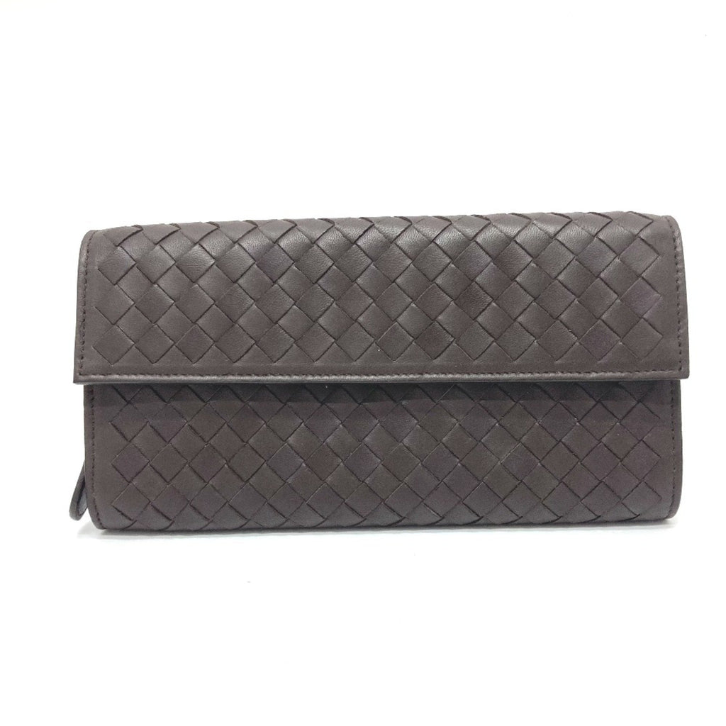 Bottega Veneta Brown Leather Long Wallet (Bi-Fold)
