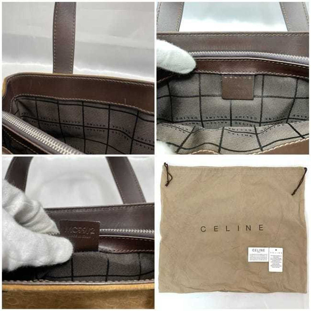 Celine Brown Suede Leather Handbag
