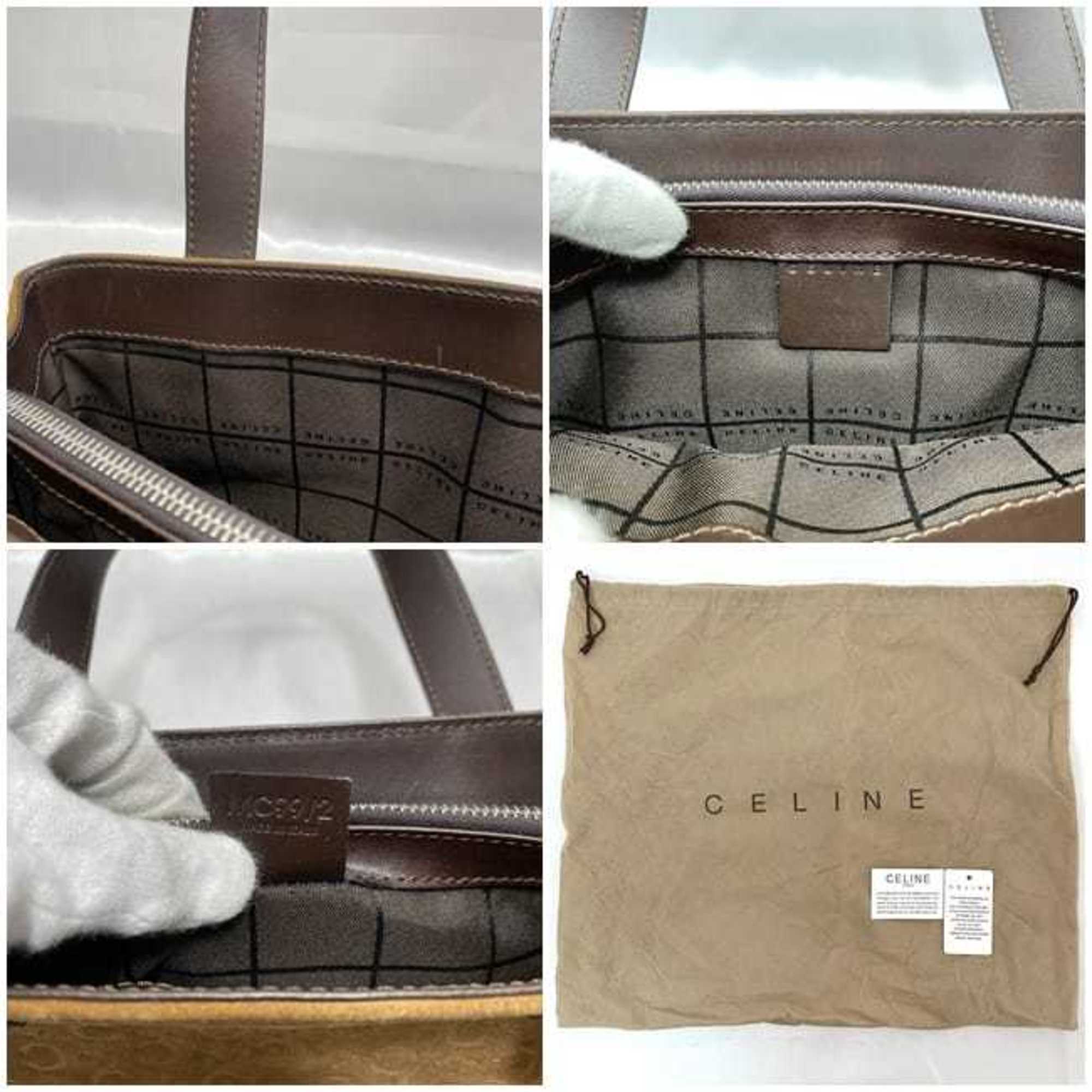 Celine Brown Suede Leather Handbag