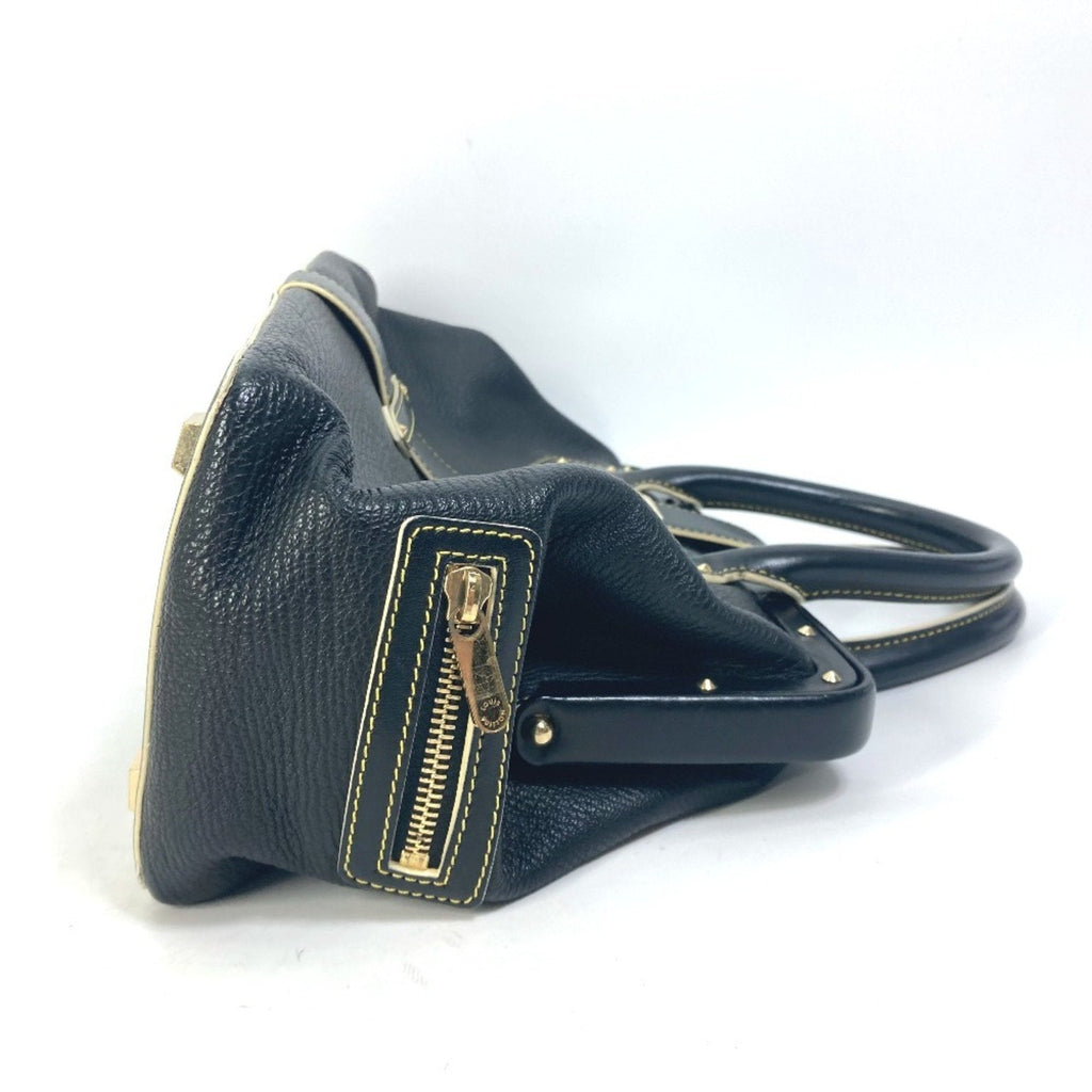Louis Vuitton Black Noir Suhali Leather Handbag