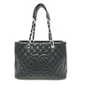 Chanel Black Grained Calfskin Handbag Tote Bag