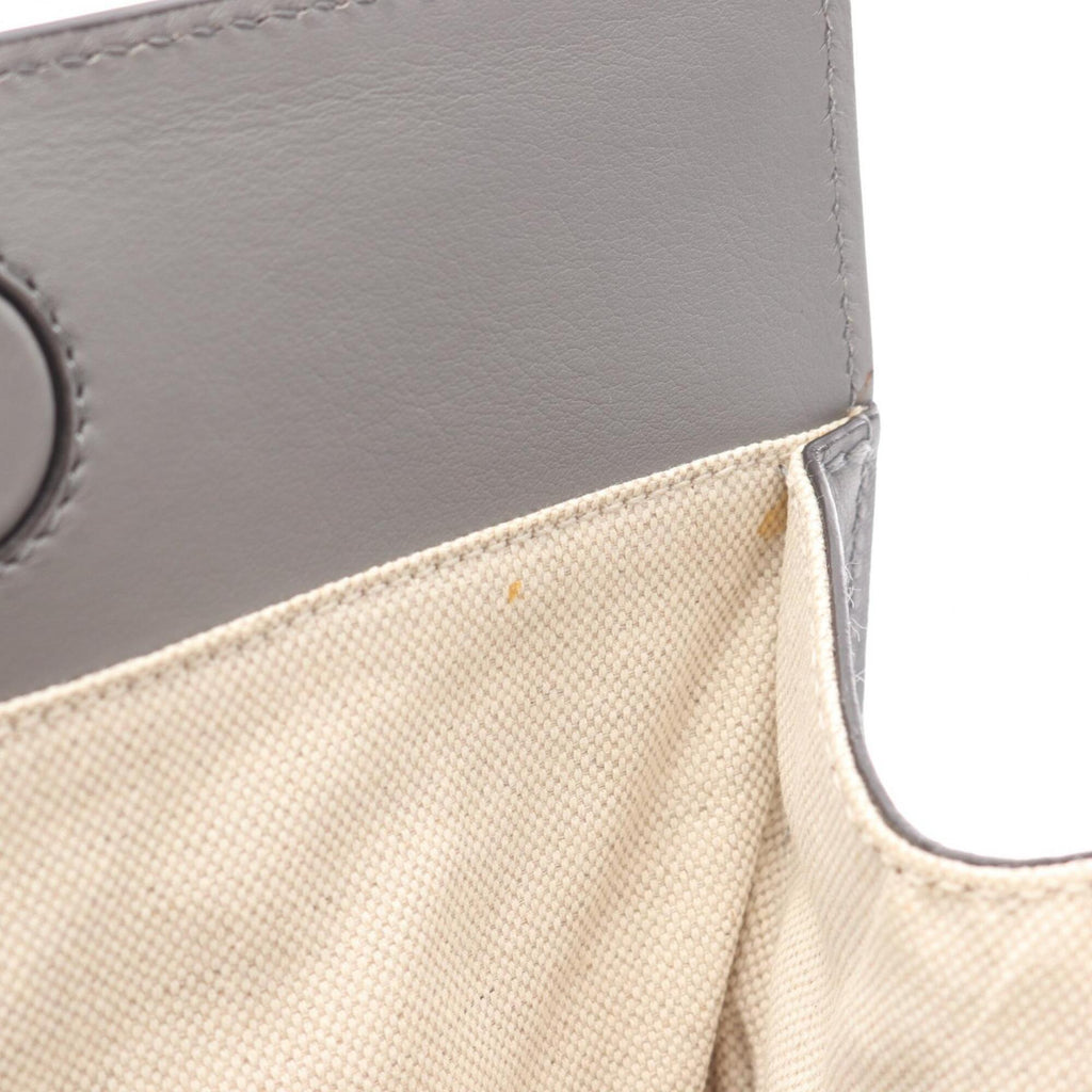 Gucci Gray Leather Handbag Tote Bag (Pre-Owned)