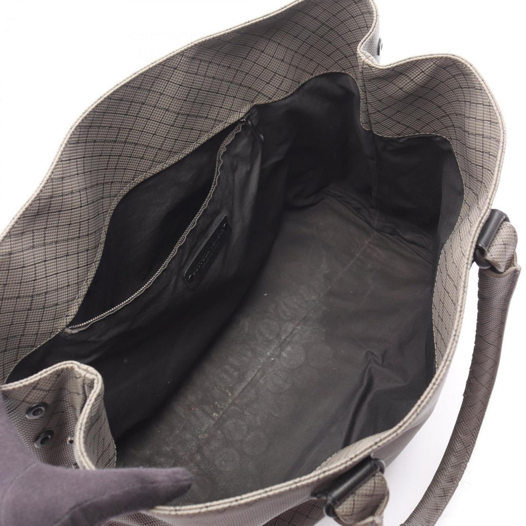 Bottega Veneta Gray Coated Canvas Leather Tote Bag