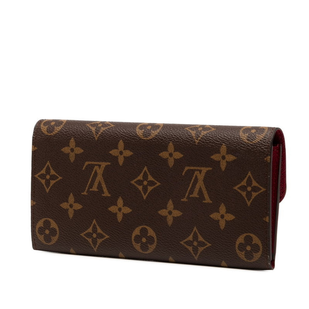Louis Vuitton Brown Fuchsia Pink Pvc Leather Long Wallet
