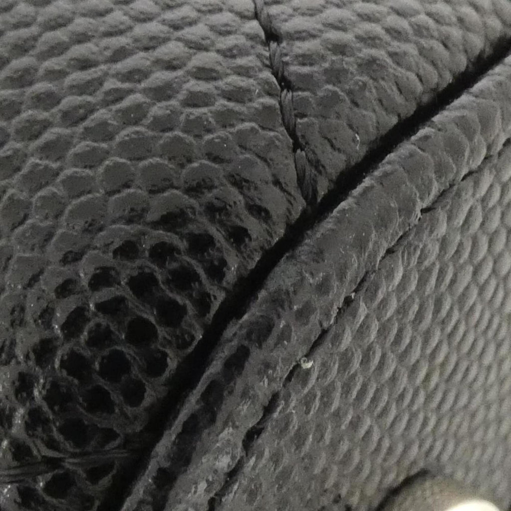 Chanel Black Grained Calfskin Shoulder Bag