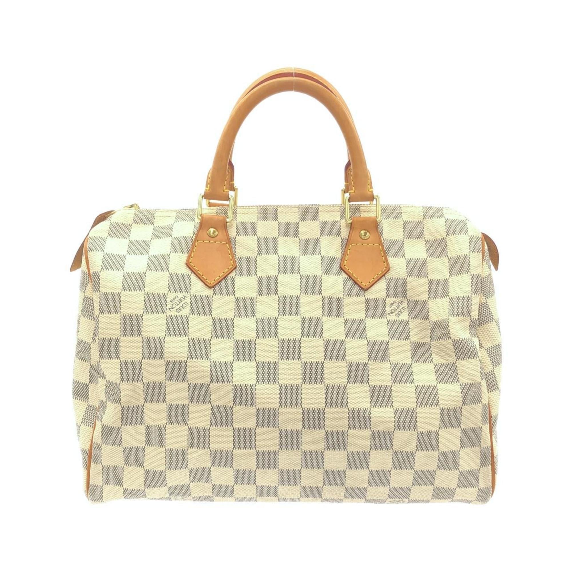 Louis Vuitton Azur White Coated Canvas Boston Bag