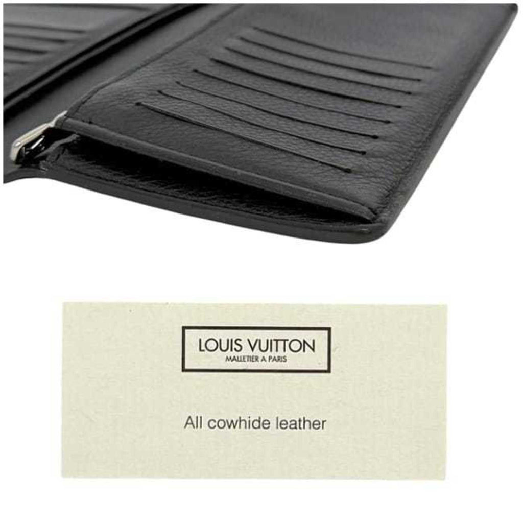 Louis Vuitton Black Noir Leather Long Wallet
