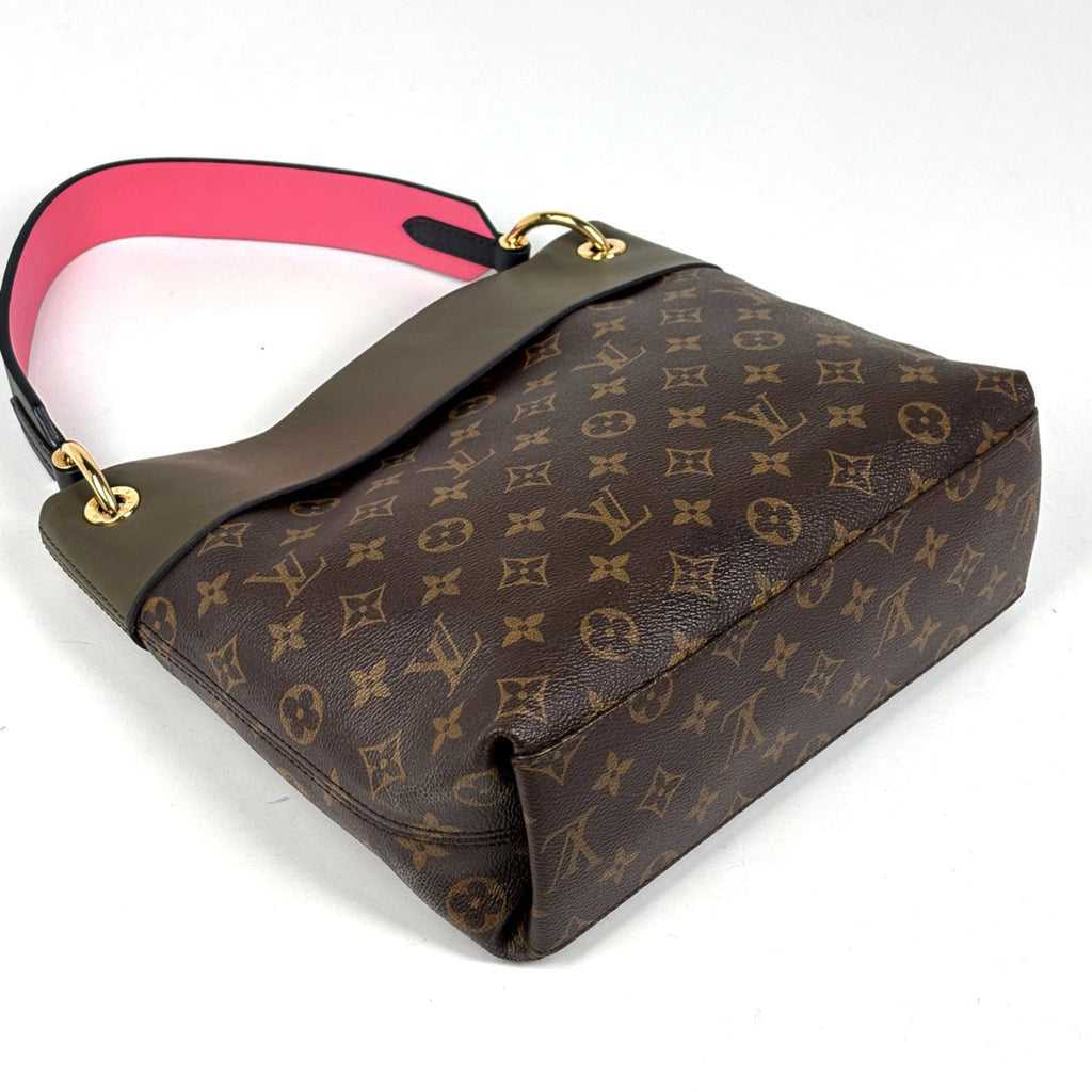 Louis Vuitton Brown Green Monogram Handbag Shoulder Bag