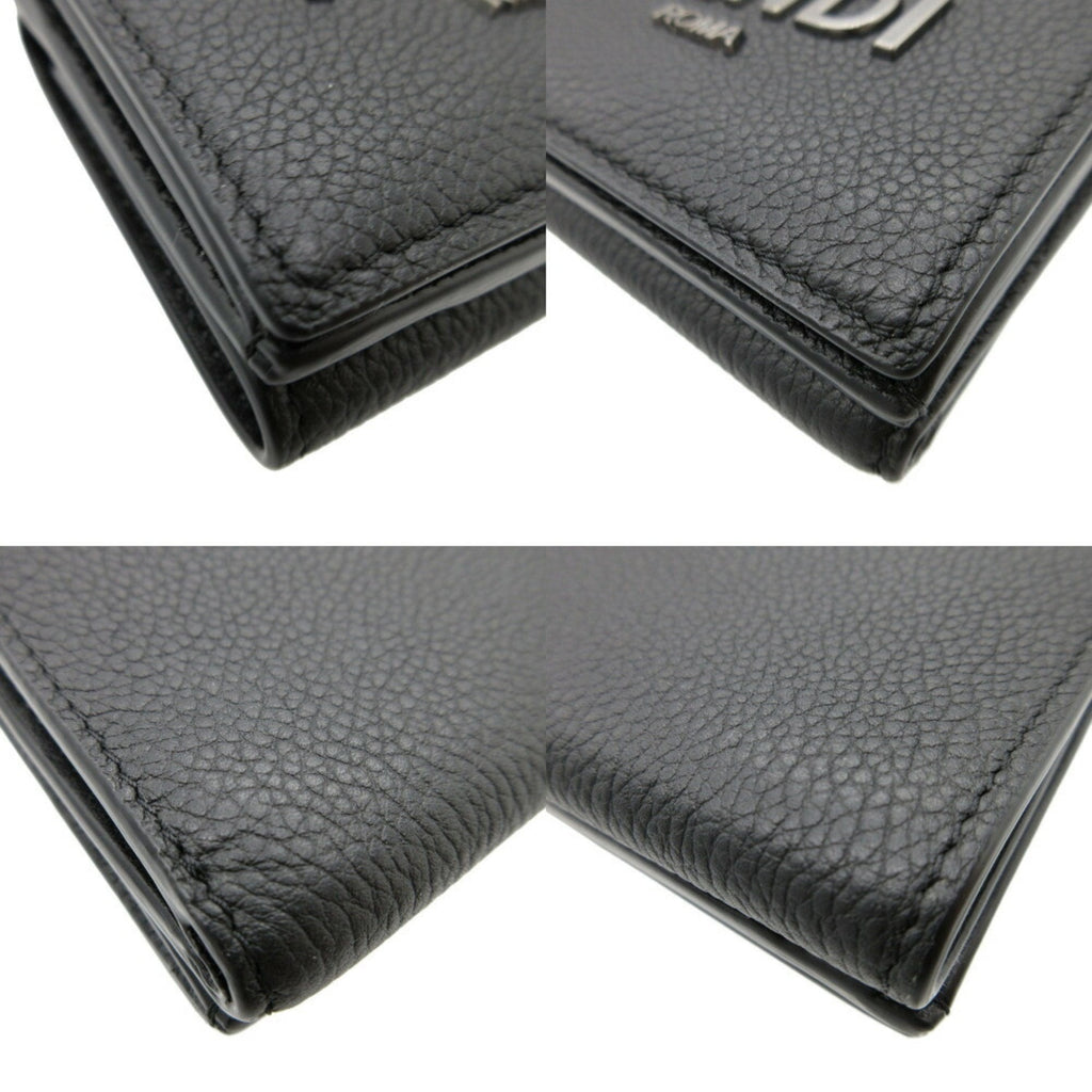 Fendi Black Leather Wallet (Tri-Fold)