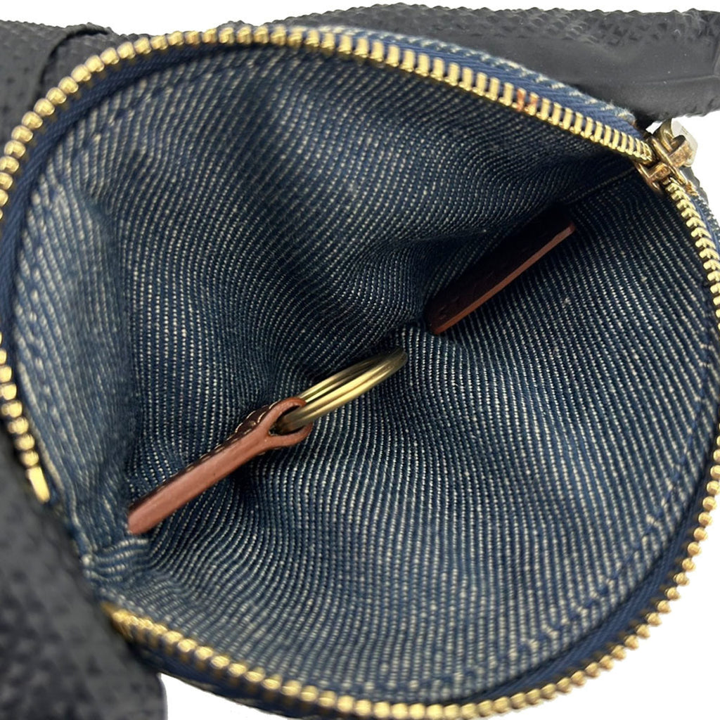 Celine Blue Brown Denim Leather Coin Purse/Coin Case