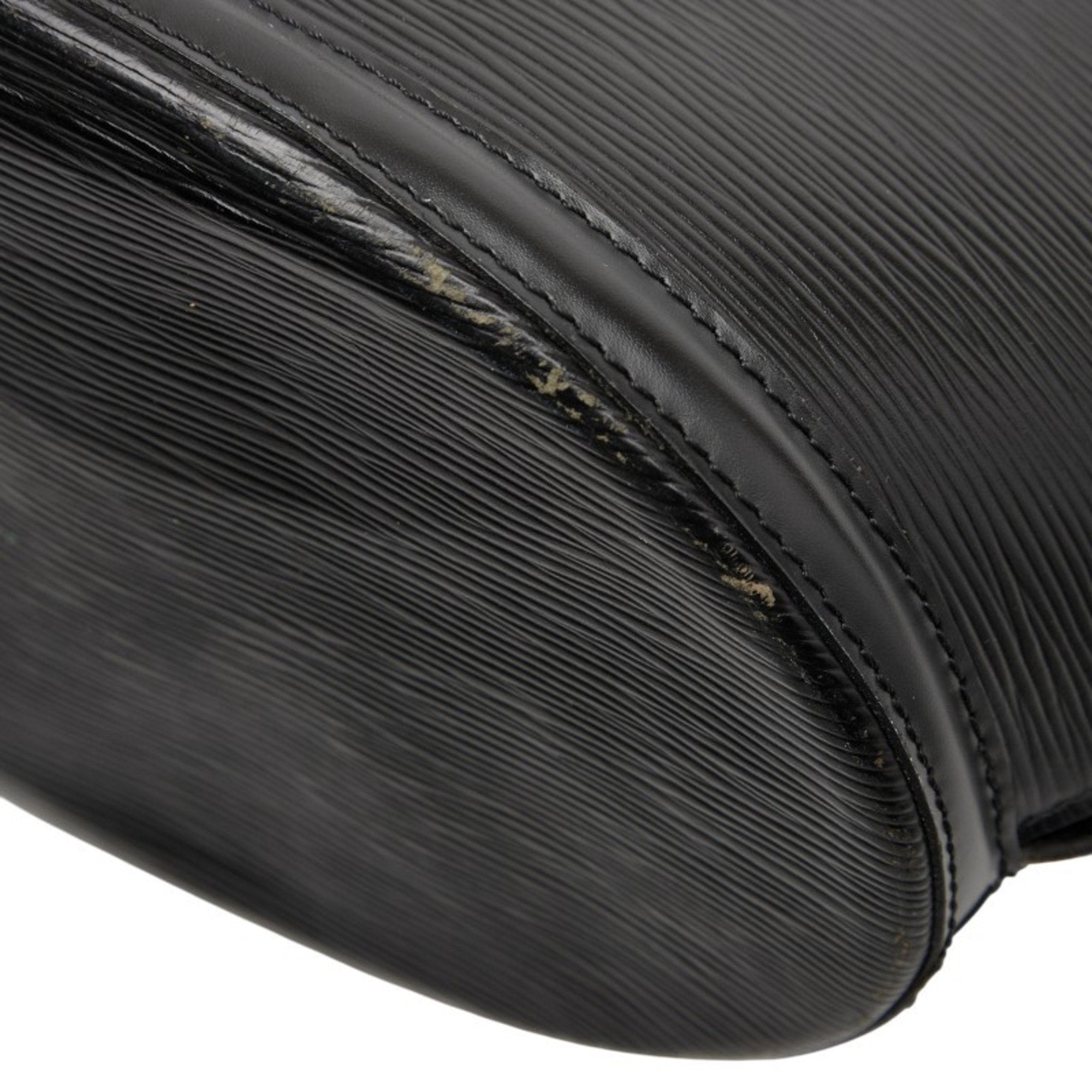 Louis Vuitton Black Noir Leather Handbag Shoulder Bag