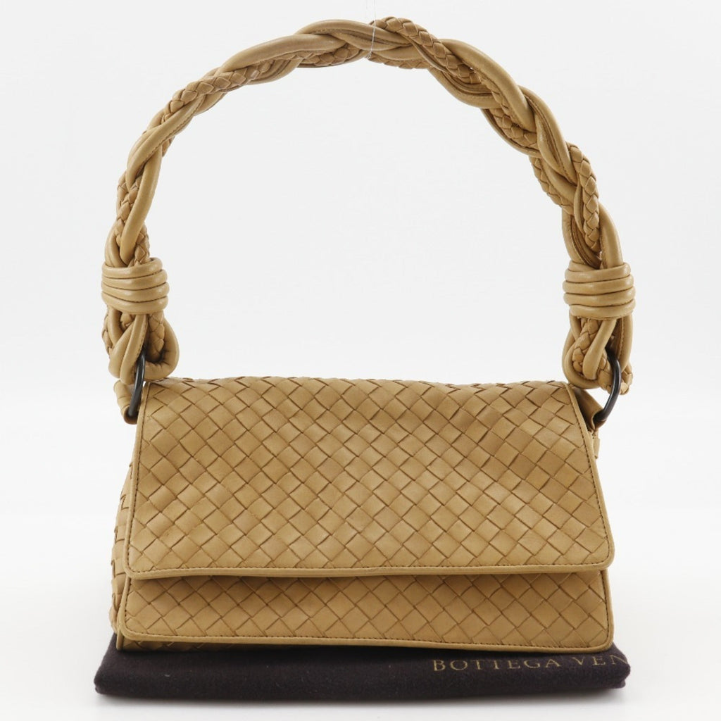 Bottega Veneta Beige Intrecciato Shoulder Bag
