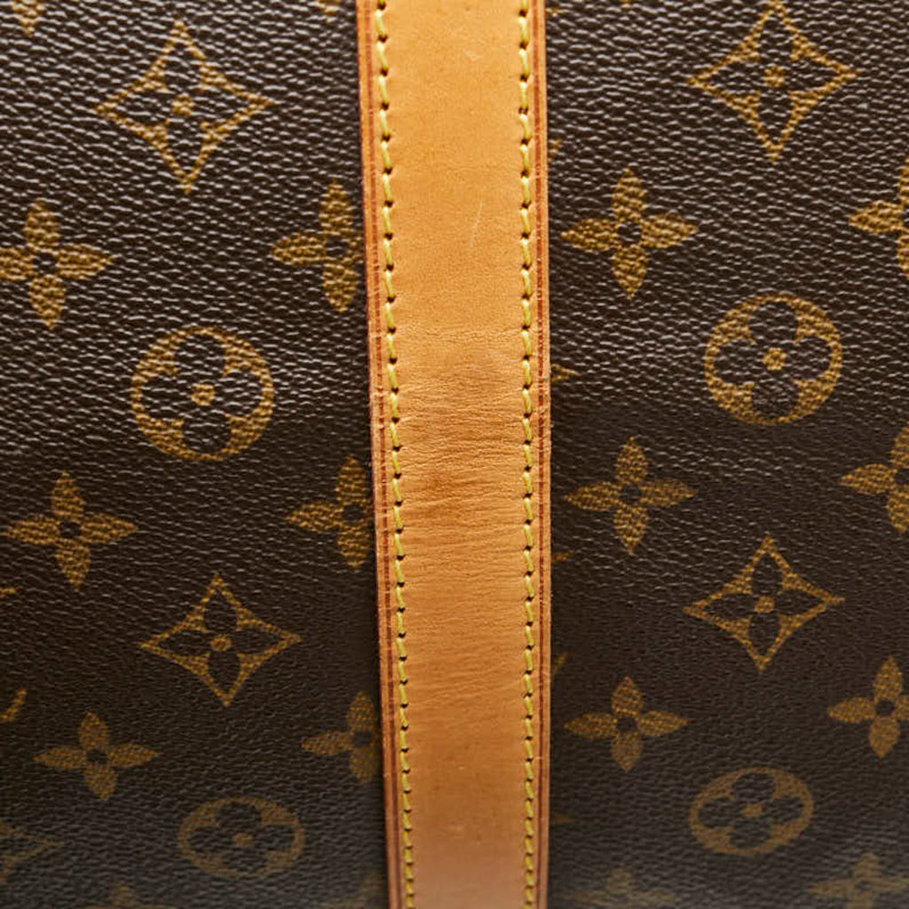 Louis Vuitton Brown Pvc Leather Boston Bag