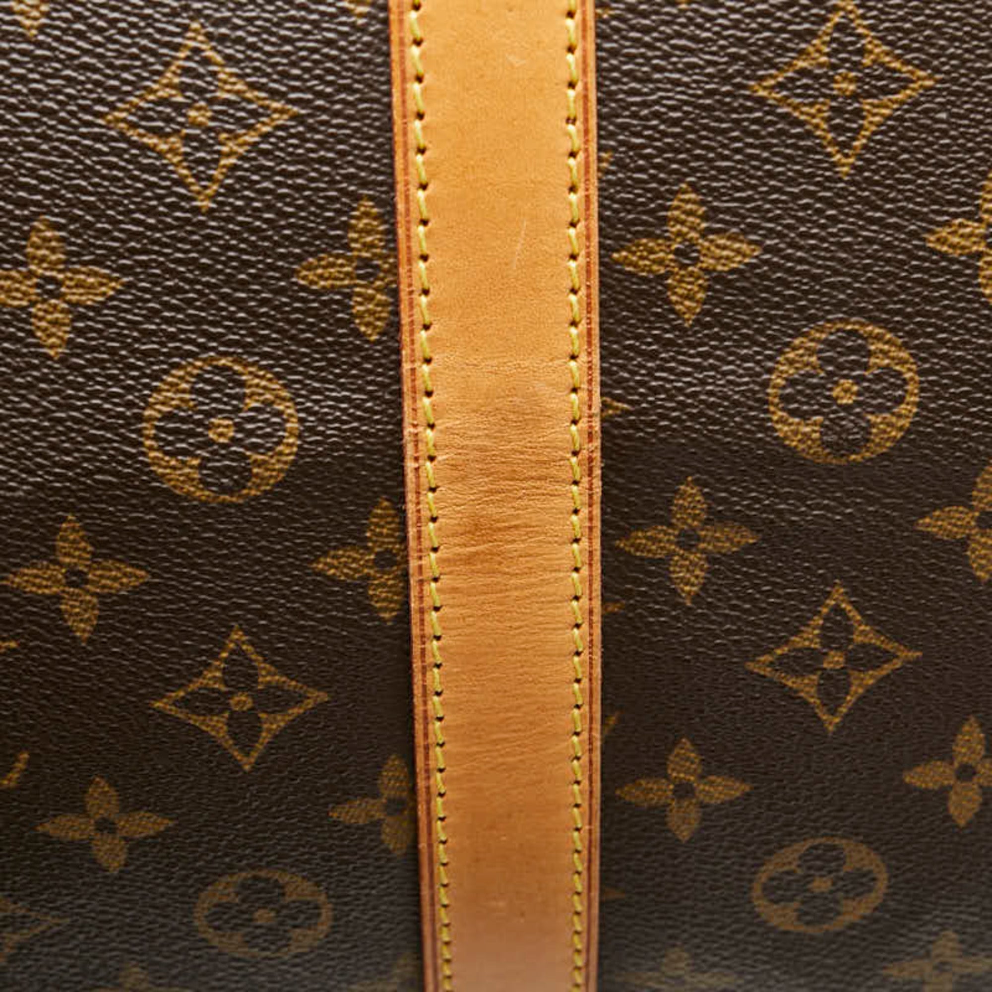 Louis Vuitton Brown Pvc Leather Boston Bag