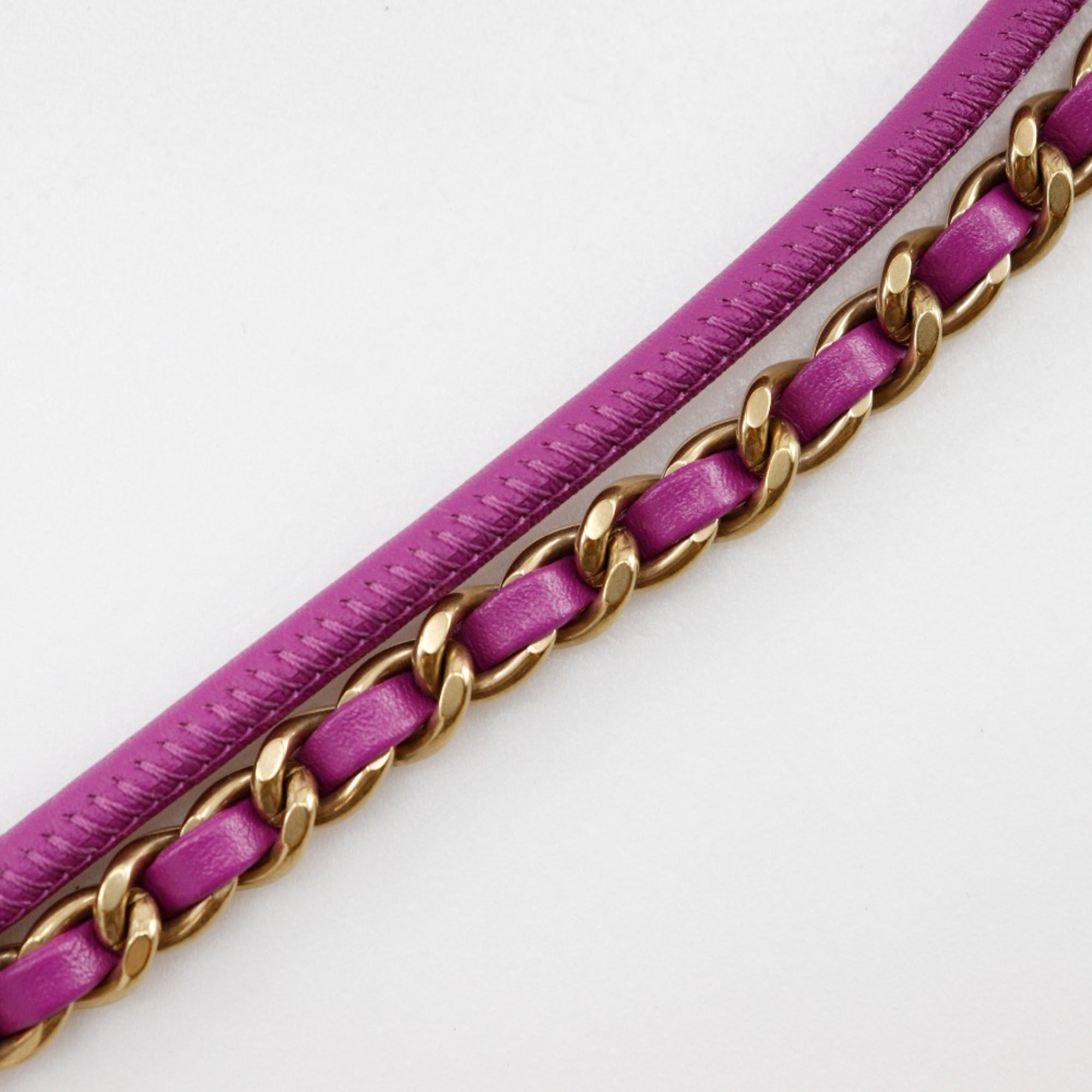Chanel Purple Leather Handbag Shoulder Bag