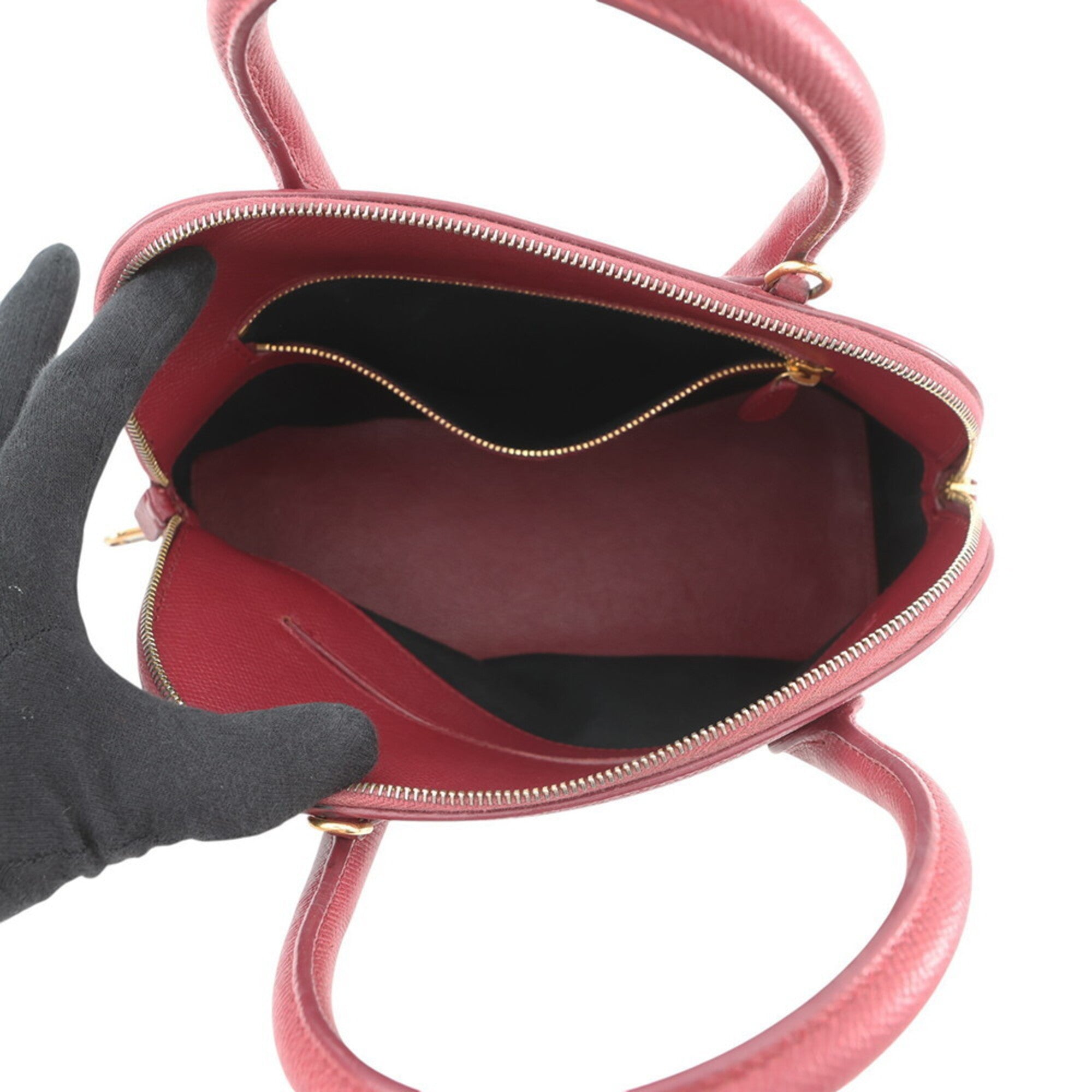 Balenciaga Red Color Leather Handbag Shoulder
