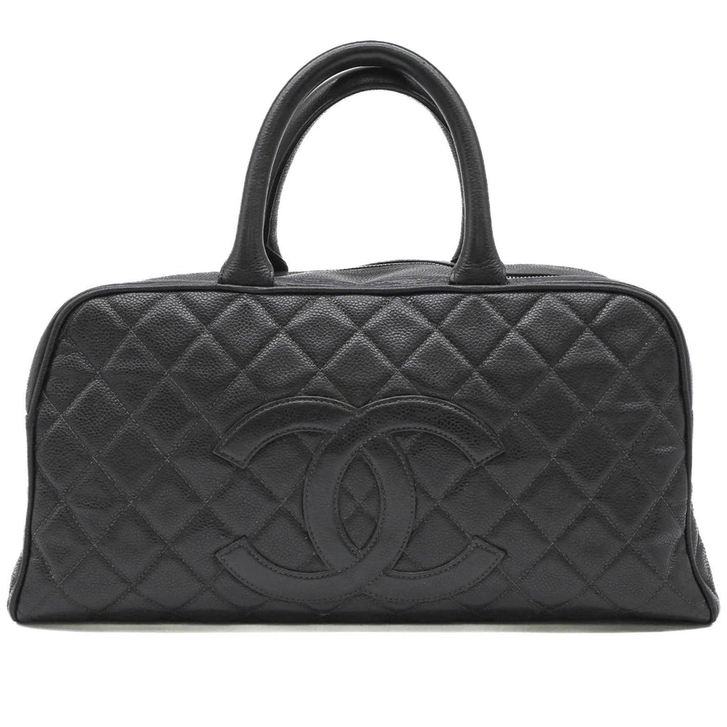 Chanel Black Grained Calfskin Handbag