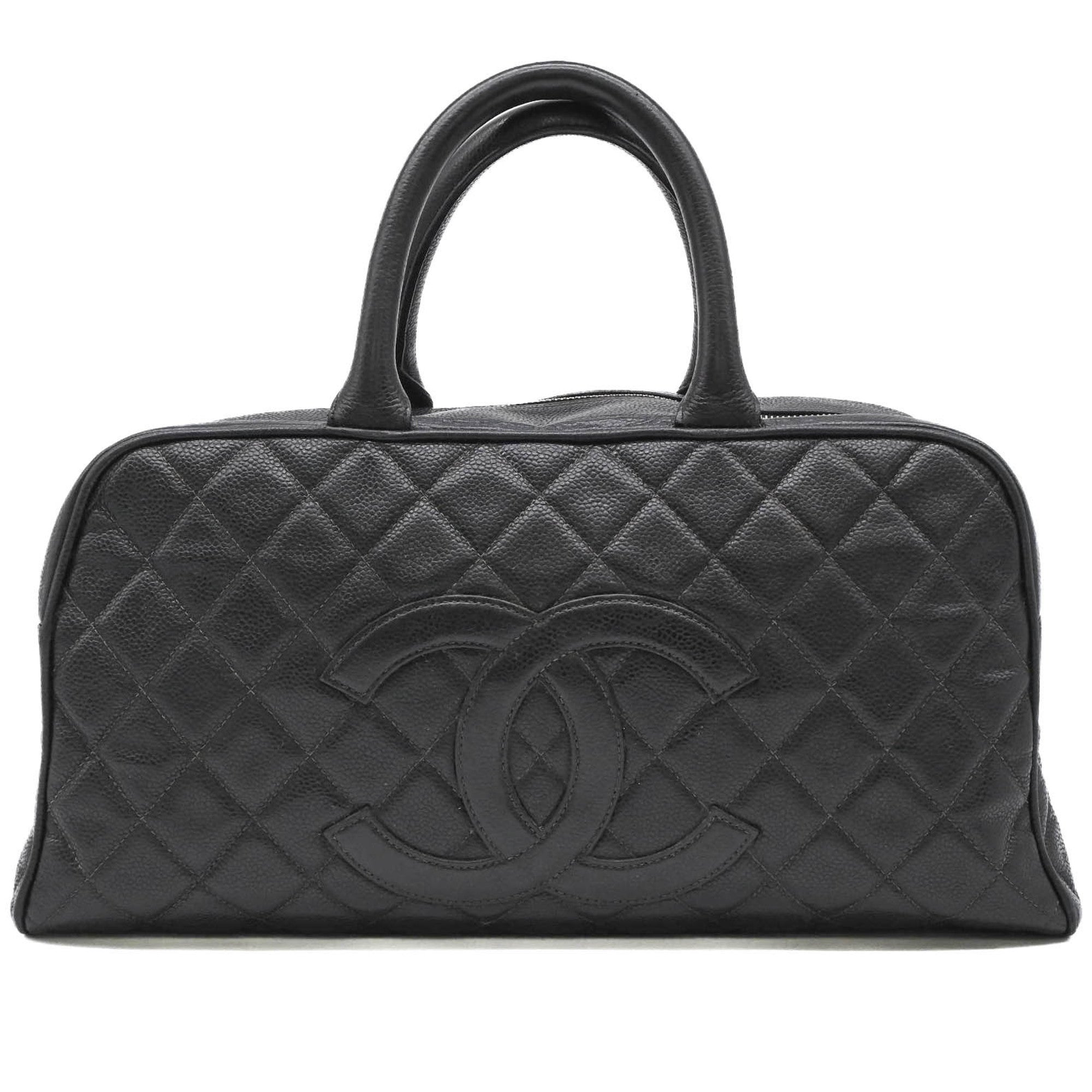 Chanel Black Grained Calfskin Handbag