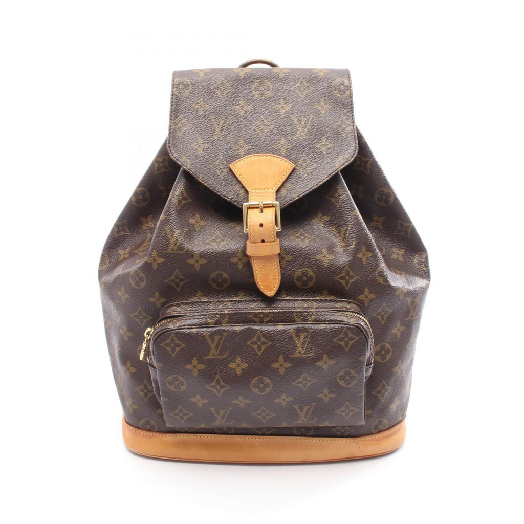 Louis Vuitton Brown Pvc Coated Canvas Monogram Leather Backpack