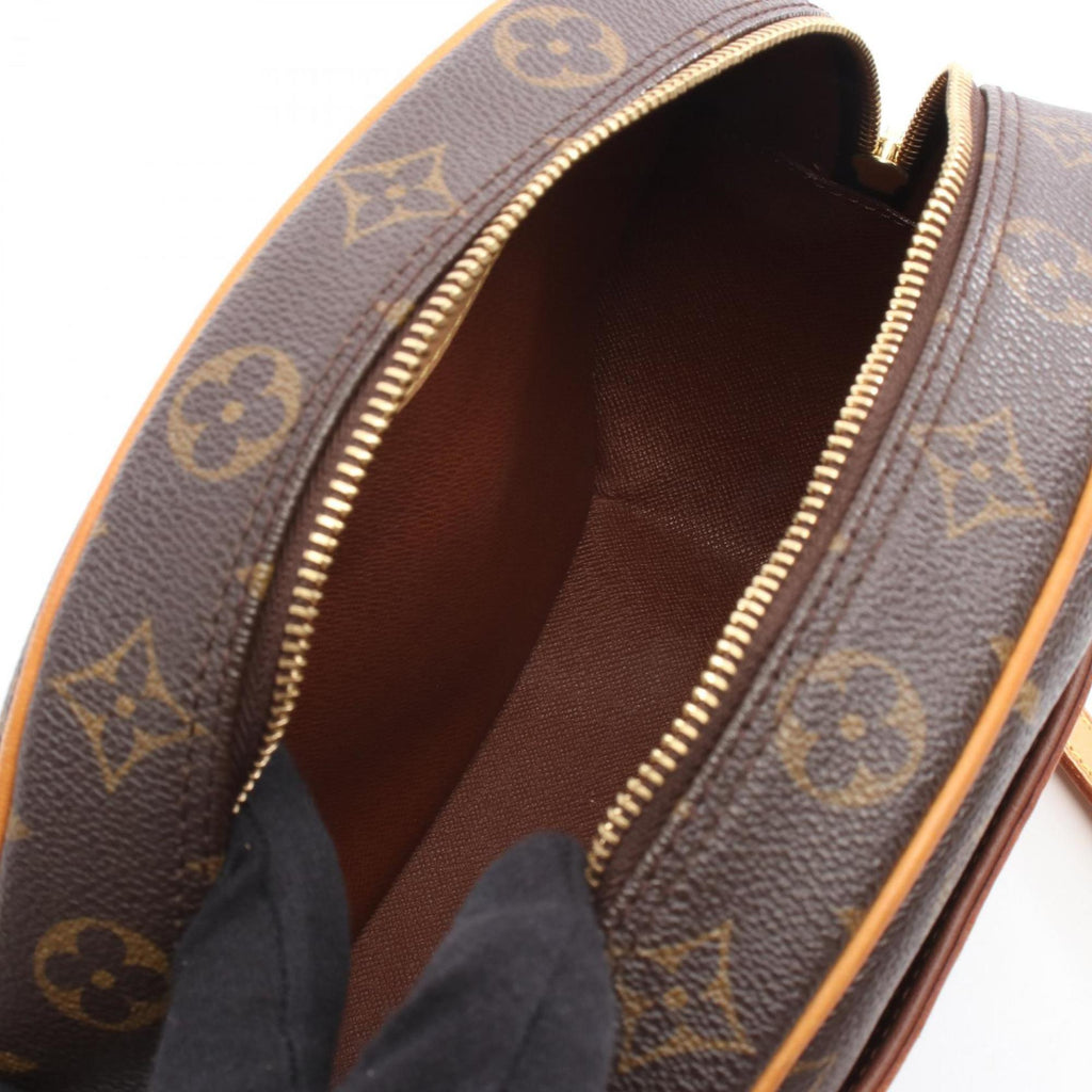 Louis Vuitton Monogram Brown Coated Canvas Leather Shoulder Bag